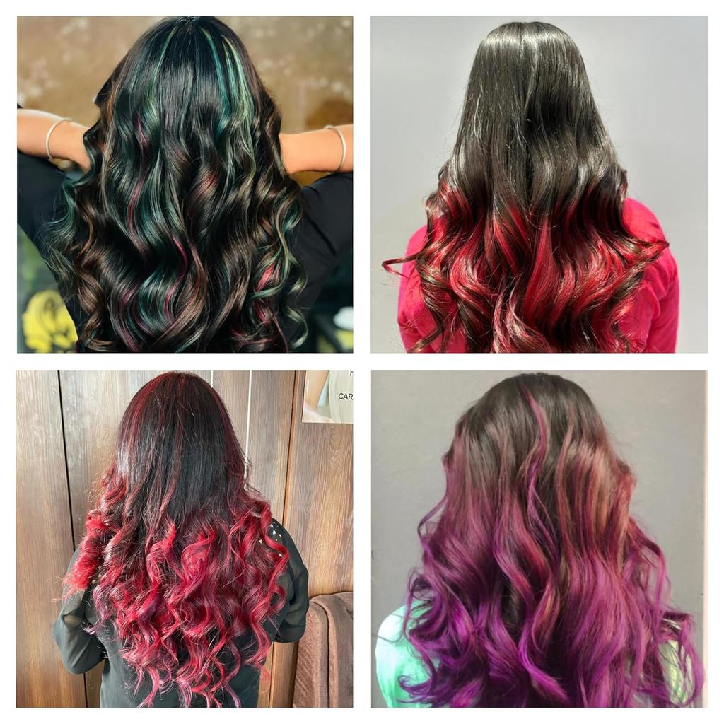Streax Professional Flirty Red Semi Permanent Hair Colour 100g | Vibrant Ammonia Free Peroxide Free Funky Shade For Stylish Salon Look