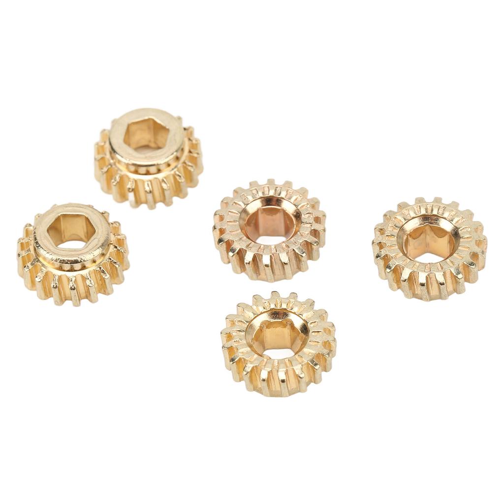 12 Pcs Tuning Peg Gear 12mm Diameter 1:18 Ratio Hex Hole Metal Guitar Machine Heads Mount Gear Gold