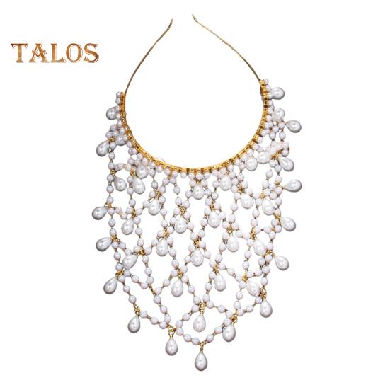 

Женская повязка на голову с сеткой, имитацией жемчуга, легкая, удобная повязка на голову, обруч для волос, прическа, нарядные аксессуары для волос золотистый