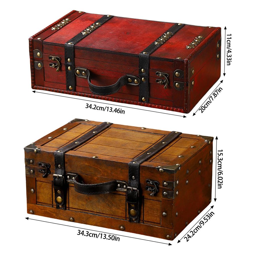 Vintage Holz Schmuckaufbewahrungsbox Antike Stile Handliche Organizer für Schmuck und Heimdekoration Täglicher Gelegenheitsgebrauch