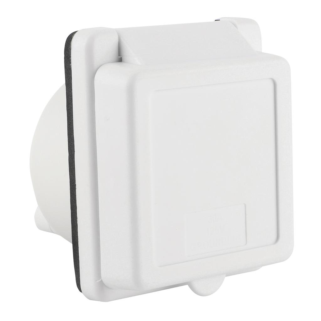 30AMP 125V RV Power Inlet Outlet UV Resistant Sturdy Construction with Waterproof Cover US Plug