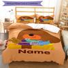3Pcs Custom Name Duggee Bedding Set Duvet Cover Closure Includes 1Duvet Cover 2Pillowcases Soft And Comfortable For All Seasons