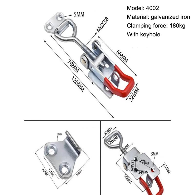 Adjustable Toolbox Case Metal Toggle Latch Catch Clasp Quick Release Clamp Anti-Slip Push Pull Toggle Clamp Tools