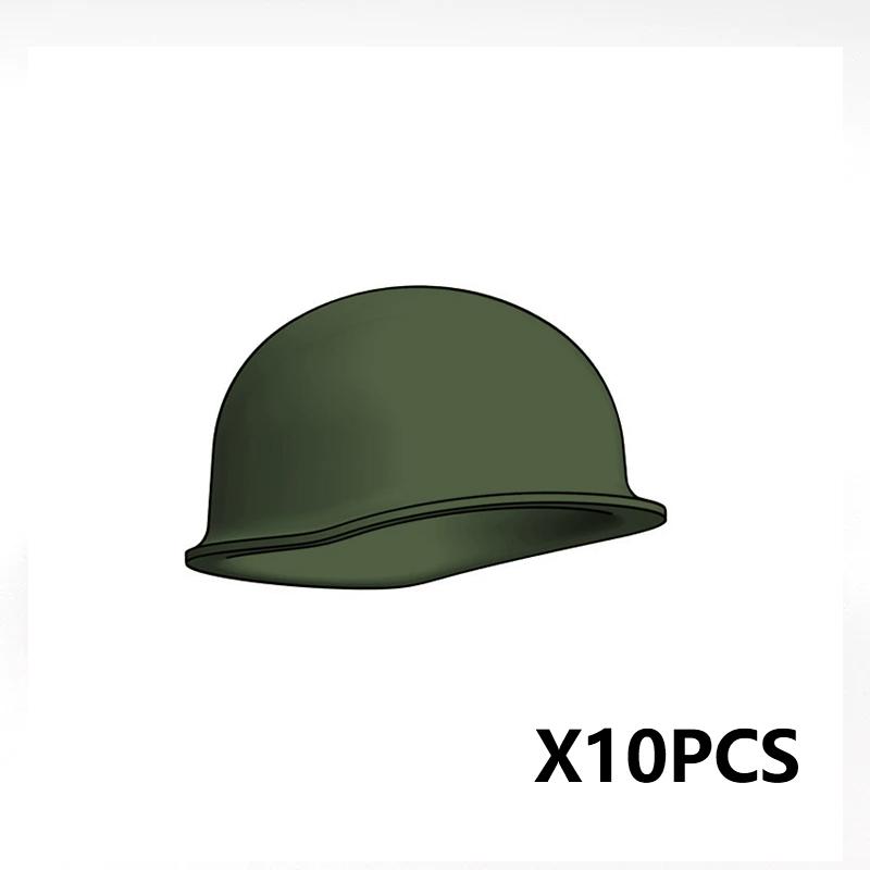 Military Building Blocks Accessories Soldier Figures Soviet Helmets Guard Hat Navy Pirate Firefighter Army Hats Mini Bricks Toys