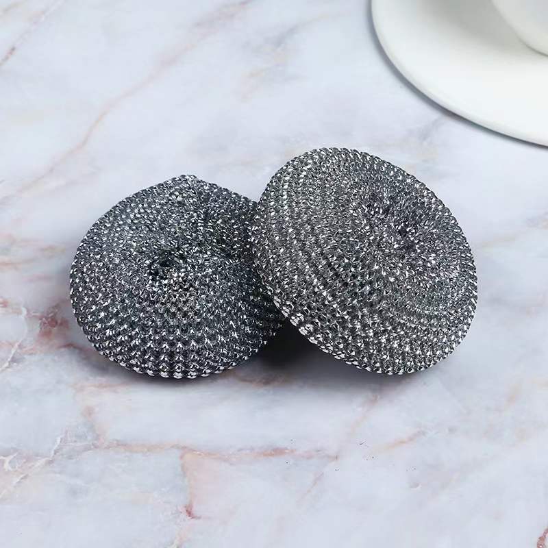 Stainless Steel Pet Cleaning Ball 8G Iron Wire Washing Pot Rust Brush Steel Wire Ball 10G Brush Pot Brush Bowl Steel Wire Cotton Brush