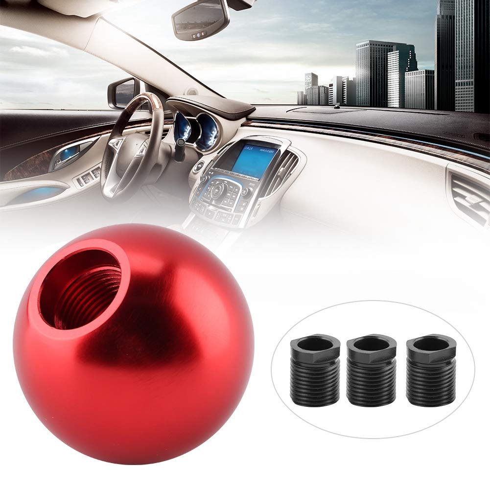 EBTOOLS Car Gear Shift Knob, Universal Manual Knob Circular Spherical (Red)