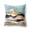Polyester Pillowcase Automobile Decoration Mountain Home Print Pillowcase Waist Cushion Cover Bedside Cushion Cover Bedside Cushion Cover