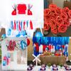 8er-Pack Unabhängigkeitstag Buntes Krepppapierrollen-Set Papierrollen-Party-Papierkunst-Band-Set