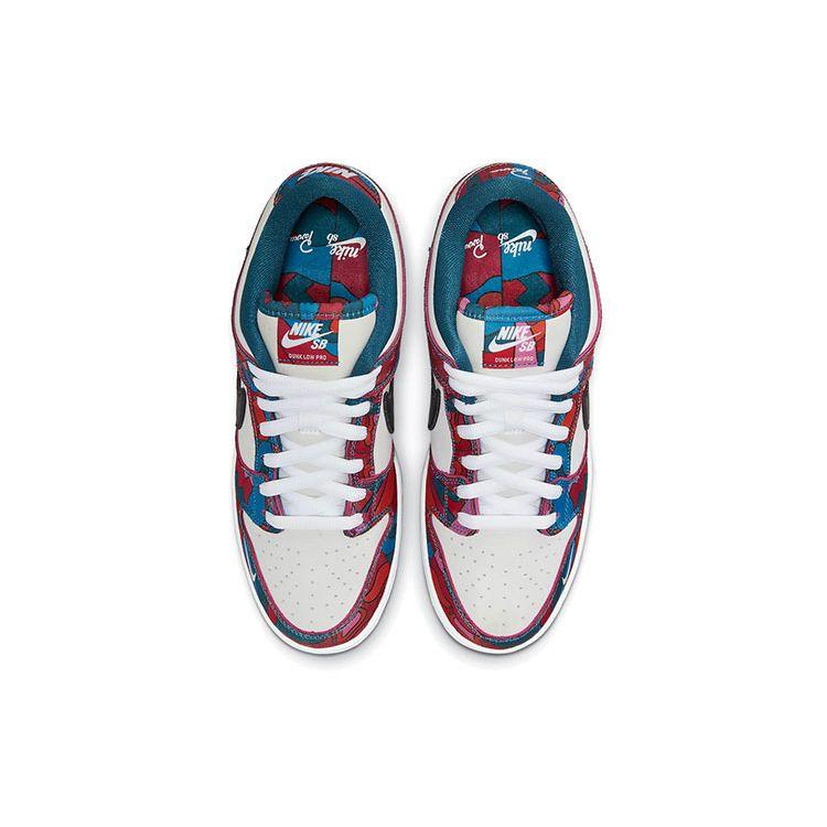 Nike Parra X Dunk Low Pro SB Abstract Art Unisex Sneakers Multi-Color Fire-Pink Gym-Red DH7695-600