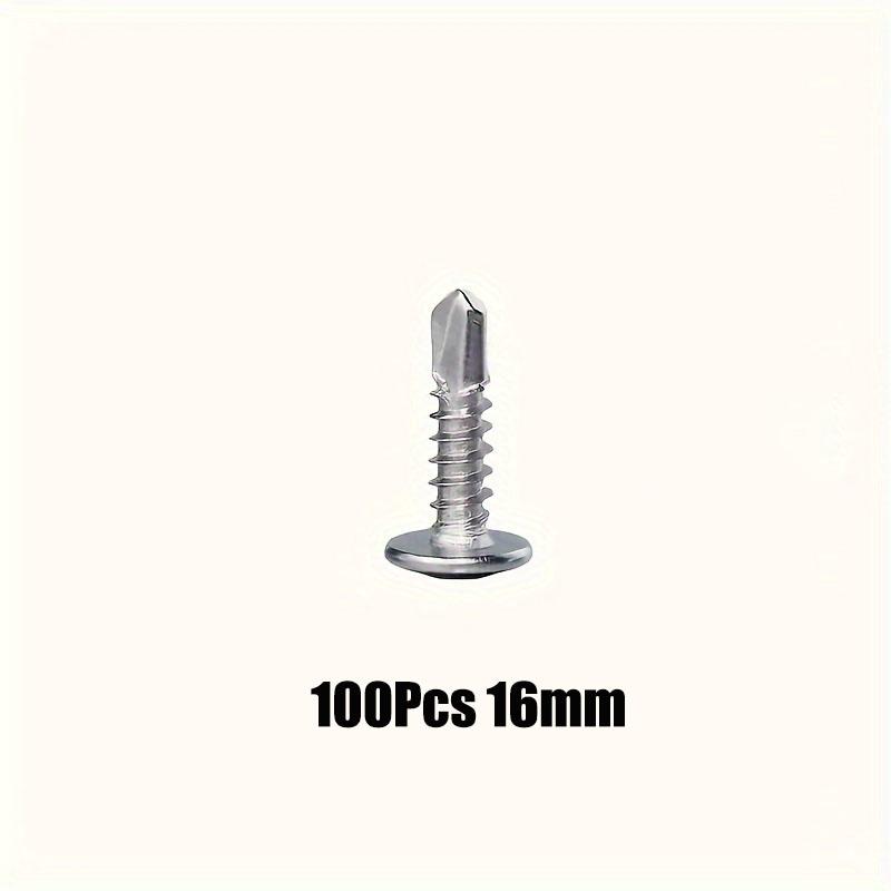 50/100pcs Carbon Steel Cross Round Head With Pad Self Drilling Self Tapping Screw With Pad For Warsaw Drill Tail Dovetail Screw