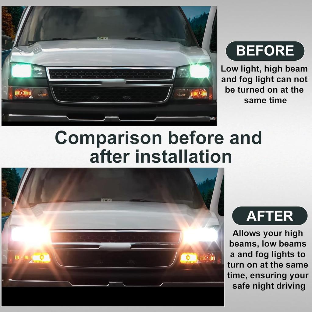 GM-ALO-37 6 High Mod Module for All GM Lights High Beams Low Beams and DRL Fog Lights Compatible with Classic Full Size 2003-2007 Chevy Silverado and