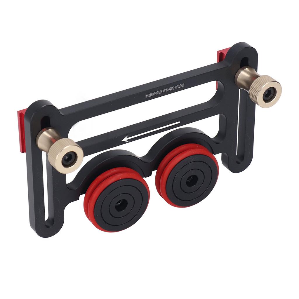 Double Wheel Bearing Stock Roller with Sliding Blocks Table Saw Feeding Guide Roller for Woodworking