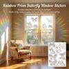 Static PVC Window Sticker Rainbow Prism Butterfly Pattern Home Decoration Anti Collision Glass Sticker
