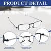 8 Pack Foldable Reading Glasses Blue Light Blocking Glasses Magnetic Case Pocket Wallet Spring Hinge Readers
