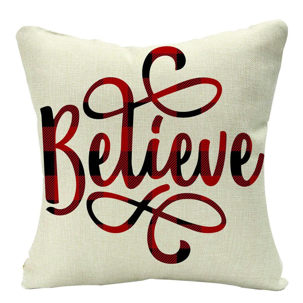 Christmas Elk Forest Car Neck Guard Home Sofa Pillowcase Christmas Pillowcase with Core