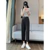 Black Harlan pants women's radish pants are thin, spring and summer thin, new high-waisted micro-nine-point dad pants