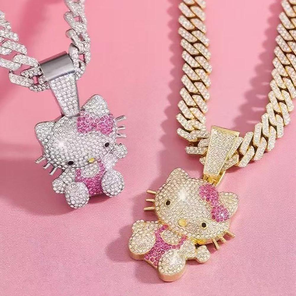 European-American Exaggerated Hip Hop Rhinestone Pendant Jewelry for Men & Women