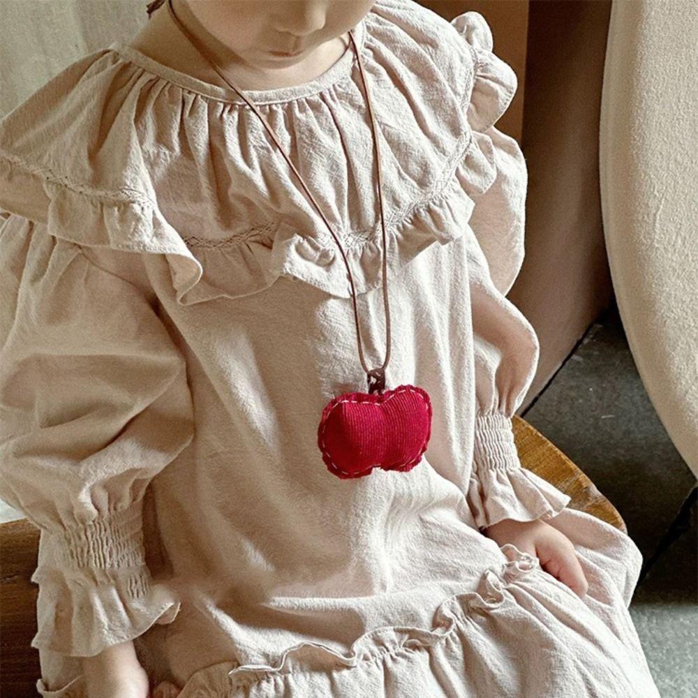 Rabbit Fabric Children Necklace Bunny Kawaii Hanging Ornaments Cartoon Animal Necklace  Girls