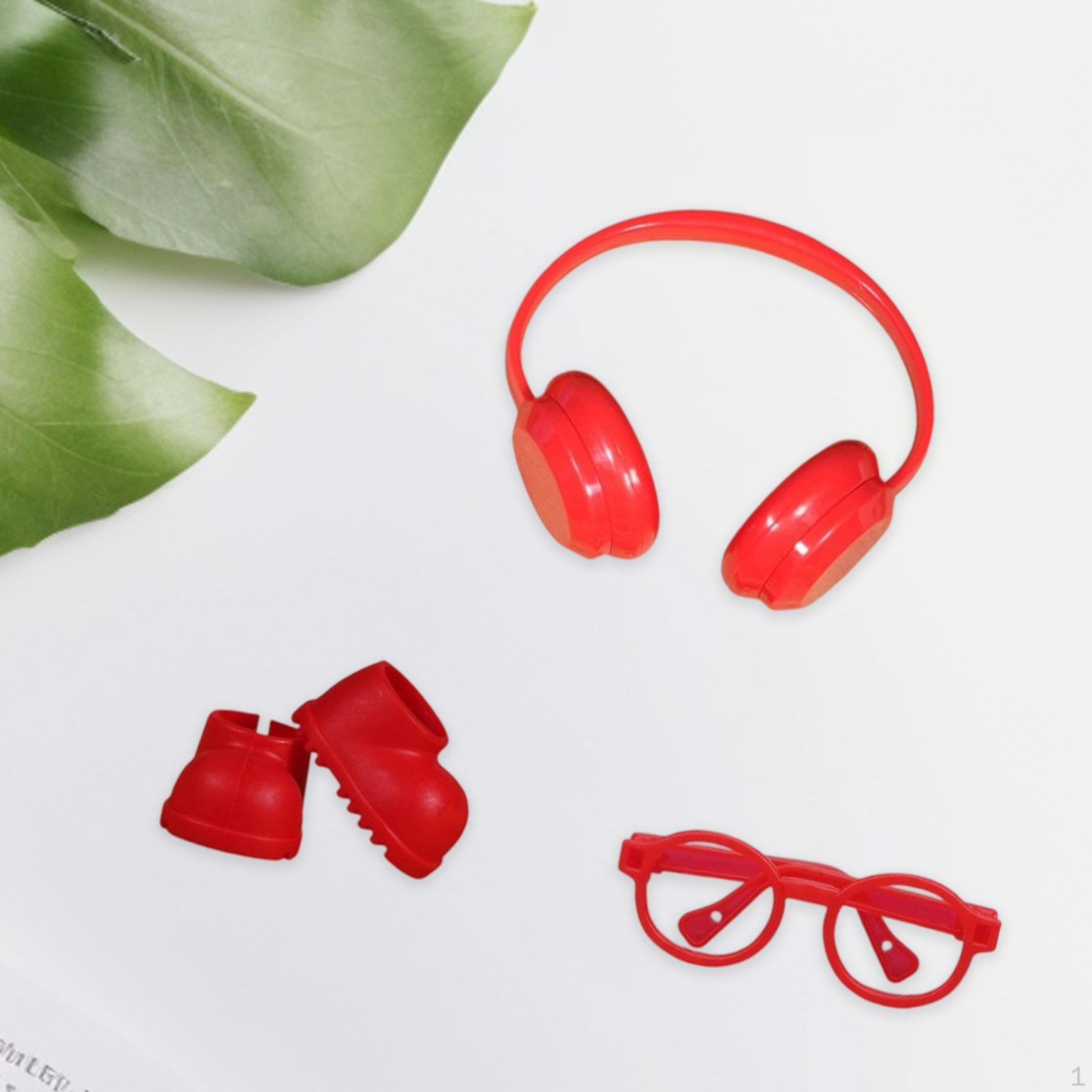 

6.69 Doll Rain Boots Dress up Toy, DIY Costumes Photo Props, Comfortable Handmade Ankle червоний