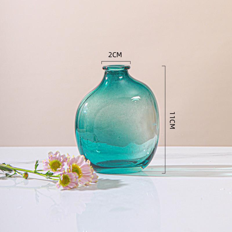 Minimalist Glass Vase for Hydroponic Green Plants - Perfect for Living Room Flower Arrangements and Home Decor