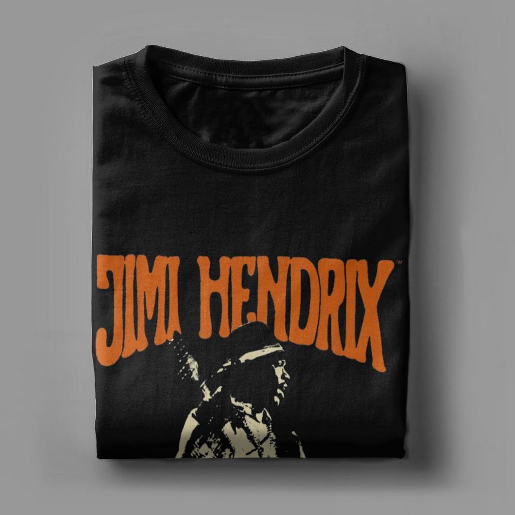 Jimi Hip Hop T-Shirts for Men Hendrixs Vintage Rock Guitar Singer Vintage Cotton Tees Crew Neck Short Sleeve T Shirt Gift Idea
