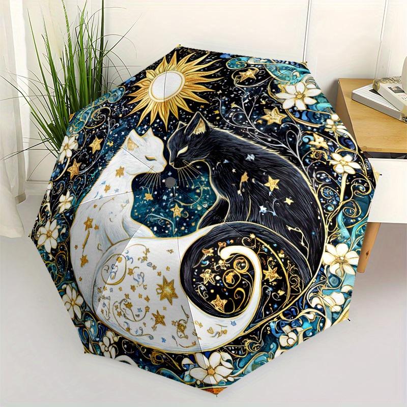 Lover Cat Automatic Folding Umbrella Compact Lightweight For Outdoor Adventures T169