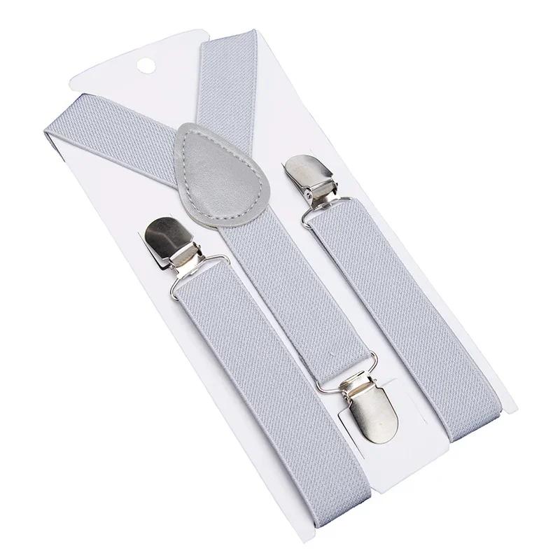 Solid Color Kids Suspenders with Fashion Children Boys Braces Girls Elastic Adjustable Suspenders Baby Wedding Ties Accessories