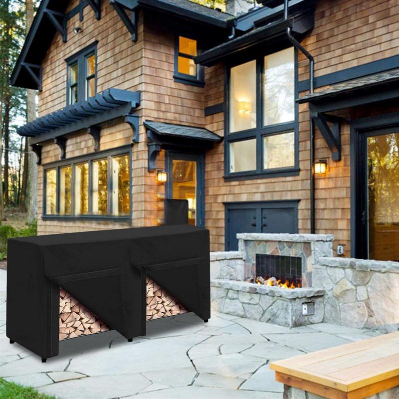 Wood Covers For Firewood Firewood Rack Cover Waterproof Heavy Duty Log Rack Cover Adjustable Protection Cover Weather Resistant