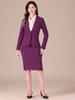 Ensemble tailleur jupe Allegra K, Blazer à manches longues et jupe crayon, Ensemble 2 pièces, Couleur unie, pour le travail, décontracté, pour femme, violet, taille M