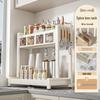 White Multifunctional Seasoning Rack & Knife Holder with Spice Storage Canisters