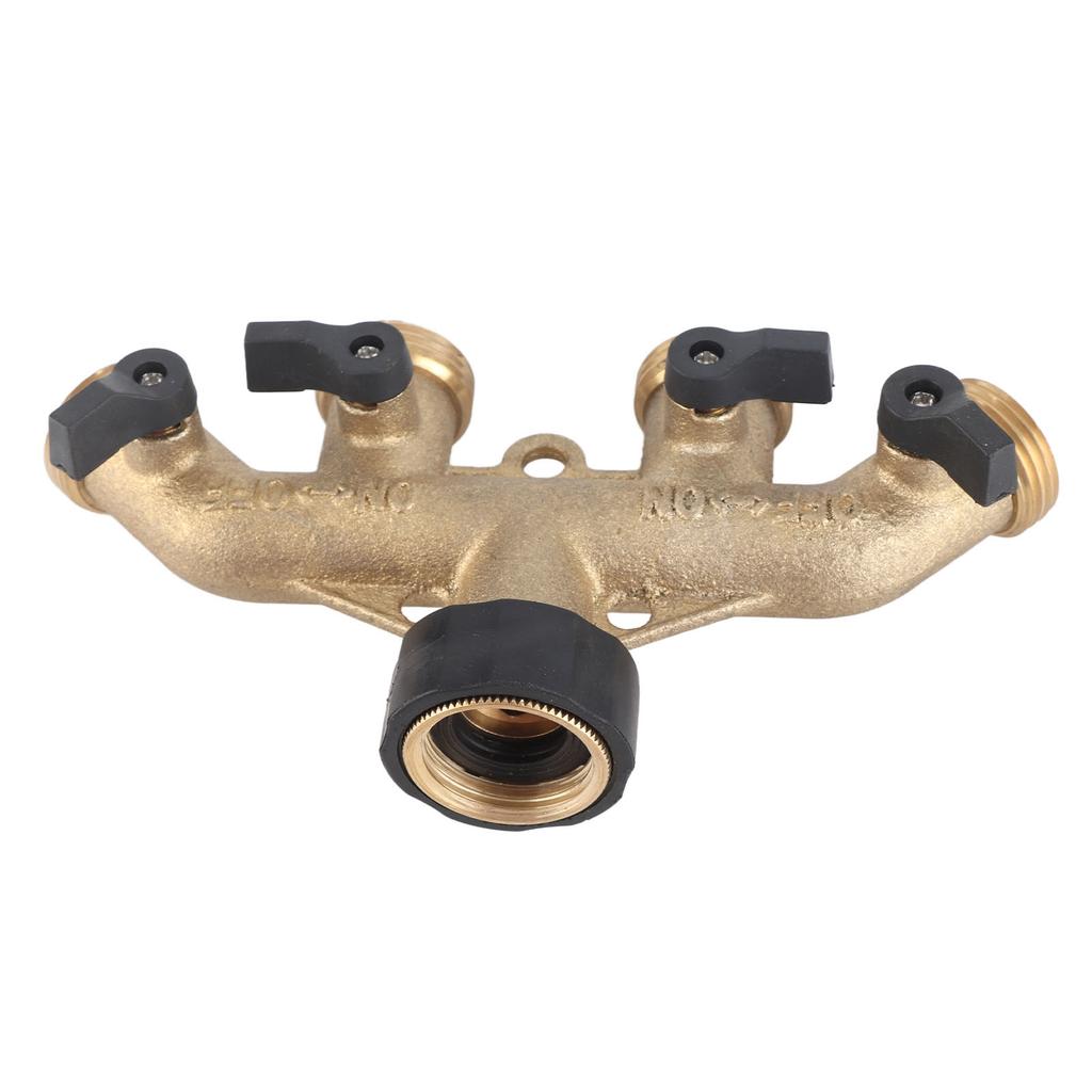 4 Way Water Hose Splitter Faucet Connector Adapter for Agricultural Irrigation American Thread