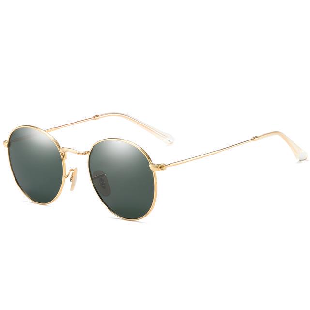 Retro Fashion Round Unisex Sun Glasses Polarized Coating UV400 Sunglasses Male Eyewear For Men Women 3448