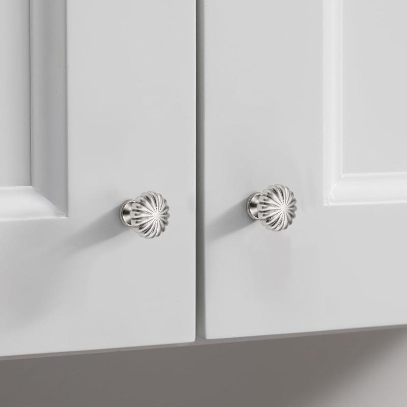 2pcs French Style Solid Brass Cabinet Handle Handle Pumpkin Type Kitchen Cabinet Pull Wardrobe Drawer Knob Furniture Pulls