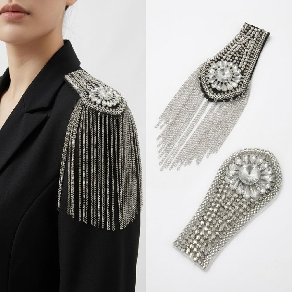 Brooch Tassel Chain Shoulder Board Epaulet Epaulette Retro Fringe Shoulder Mark Gift