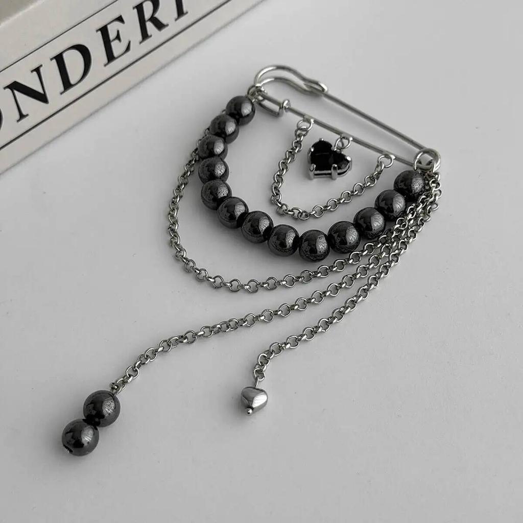 Ingemark 2026 Creative MultiFunctional Chain Tassel Brooch Women Handmade Bead Chain Pin Trouser Leg Simple Clothes Accessory