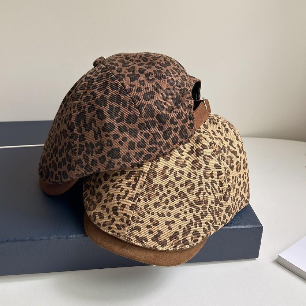 Vintage Leopardenmuster Baskenmütze Flache Malermütze Lässige Leoparden-Zeitungsjungenkappe Scharfe Mädchen