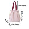 Stripes Drawstring Organizer Bag Top Handle Handheld Coin Purse Cosmetic Storage Pouch  Picnic
