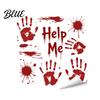 Immersive Horror Party Printed Removable Stickers Spooky with Supplies Halloween Handprints Footprints Door Decor Self-adhesive Decals for And Wall