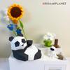 ORIGAMIPLANET 3D Origami Papercraft Kit Panda Fun DIY 3D Panda Paper Art Model for Teens Easy Handmade Animal Figurine Sculpture Gift Set for