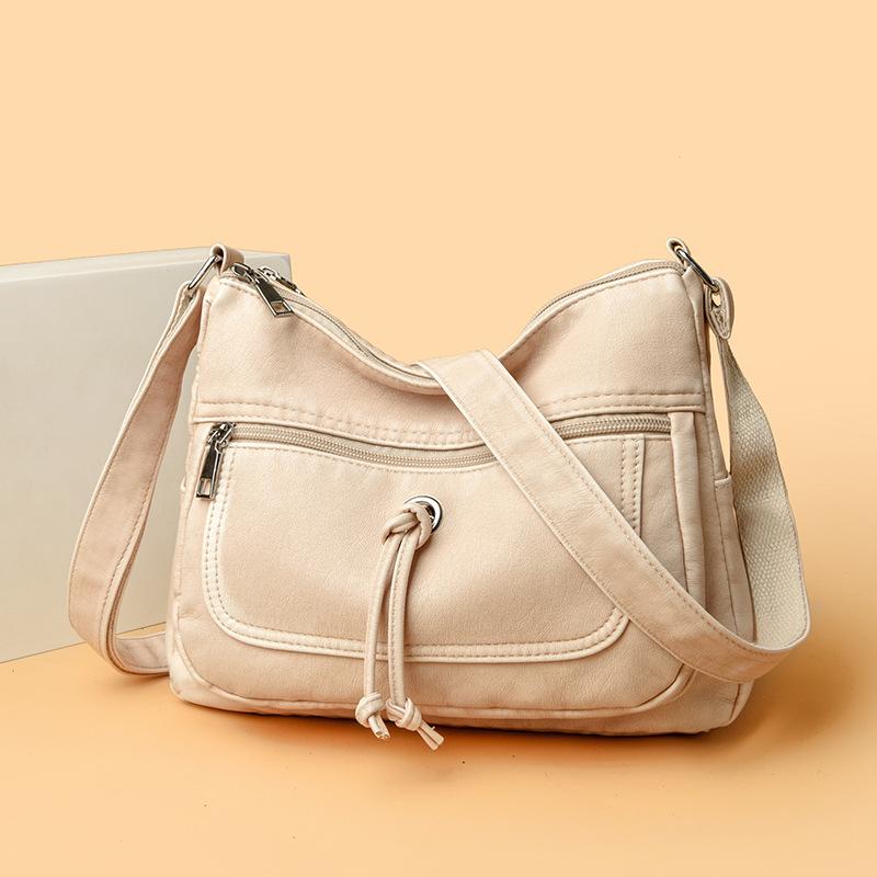 Retro lässige Umhängetasche für Damen, neue weiche Schultertasche mit großem Fassungsvermögen, modische und schlichte Damentasche, Muttertasche