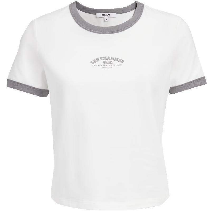 ONLY Women s Academy Style Colorblock Round Neck T-shirt L