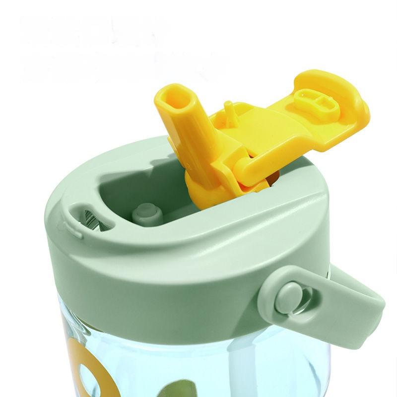Summer Outdoor Tourism Plastic Cup With Handle Juice Cup Large Capacity Straw Cup Portable Anti-fall Fitness Water Cup
