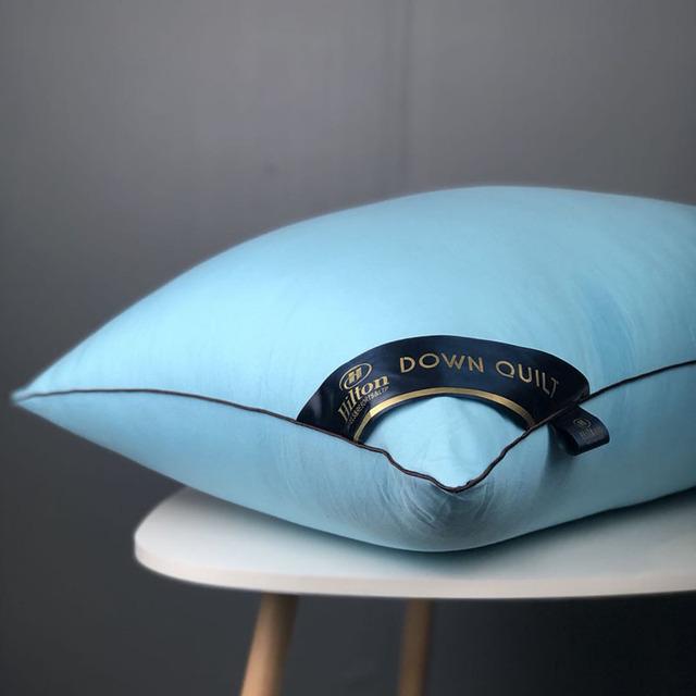Chinese Natural Cotton Single Pillow 100% Polyester Fiber Orthopedic Neck Pillow Hotel Memory Pillow Healthy Sleep Stand 1PC