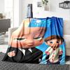 1pz Coperta in Flanella Baby Boss Ritorna, Coperta in Peluche Calda Ultra Morbida per Casa Camera da Letto Letto Divano Copertura Campeggio Picnic Regalo Y72422