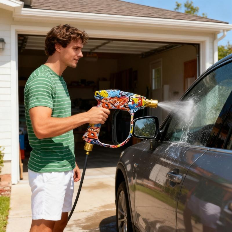 Professional Electric Power Washer 5 Adjustable Sprayed Tip Universal M22 Connector For Multiple Surfaces Washing Stubborn Stains