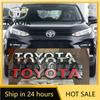 Emblema de Grelha Retro com Logo Toyota 38x6.5x1.5cm para RAV4 Camry Wildlander Land Cruiser Autocolante de Carro Autocolante de Carro Autocolante de Carro