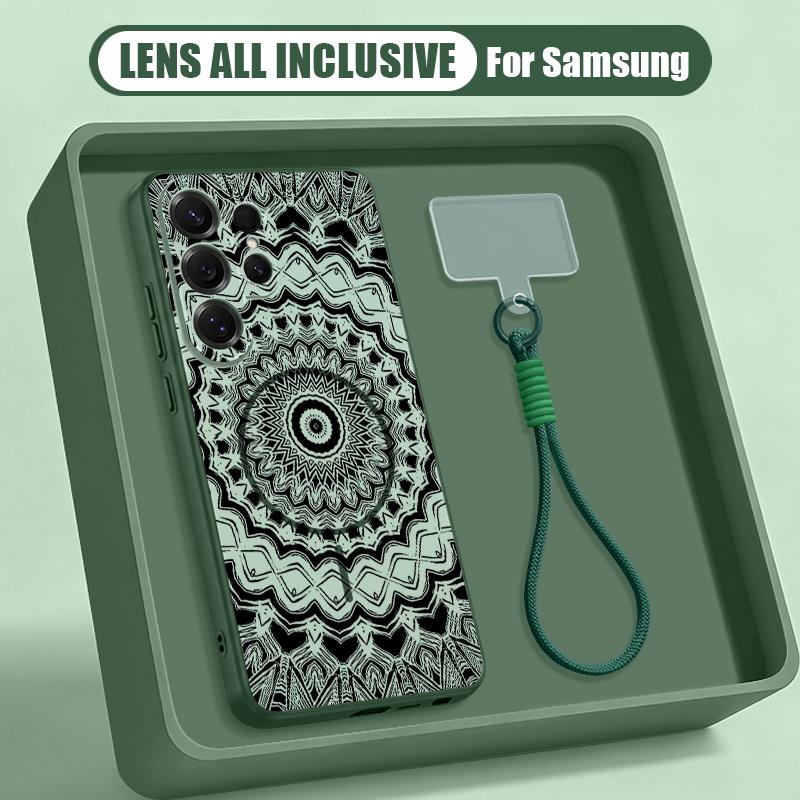Mandala Flower Pattern Case For Samsung S26 Ultra S25 FE S24 S24 Plus A57 A37 A17 A56 A36 A16 A55 A35 A15 A54 5G Hybrid Magnetic Matte Cover