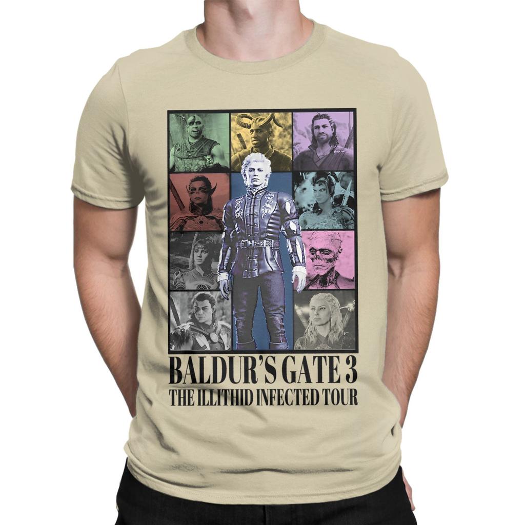 Astarion Baldurs Gate 3 T Shirt Men's Cotton Humorous T-Shirts Crew Neck Tees Short Sleeve Clothes Plus Size