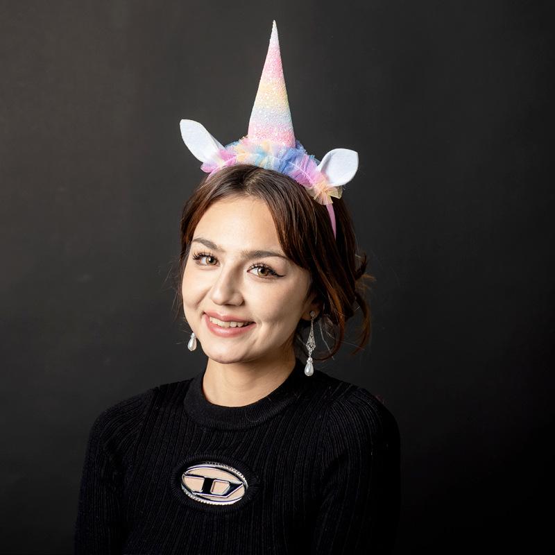 

Светящийся головной убор из перьев единорога: Крылья ангела Этнический стиль