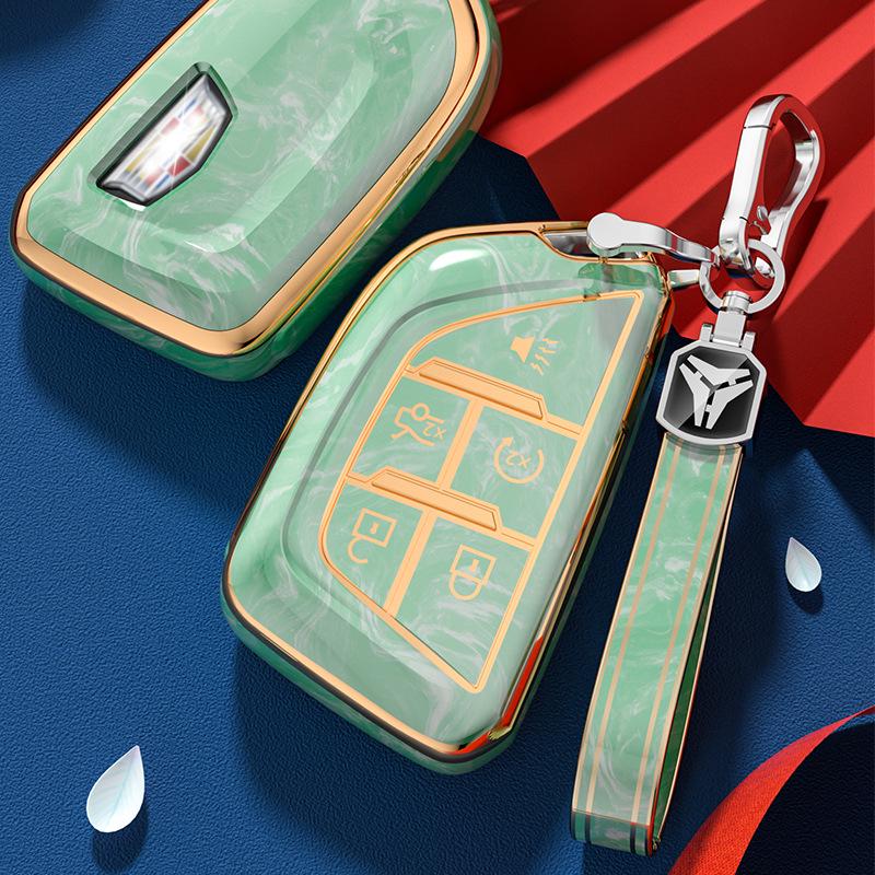 Cadillac Schlüsselhülle TPU Schutzhülle für CT5/CT6/XT4 - Weichgummi Vollschutz